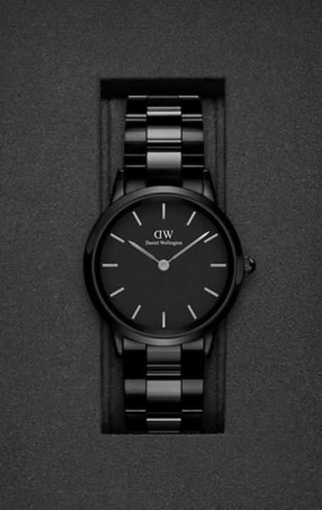 Daniel Wellington ladies Black Iconic Link Ceramic Watch