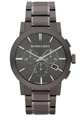 Burberry Men's Watch Chronograph The City 42mm Black PVD