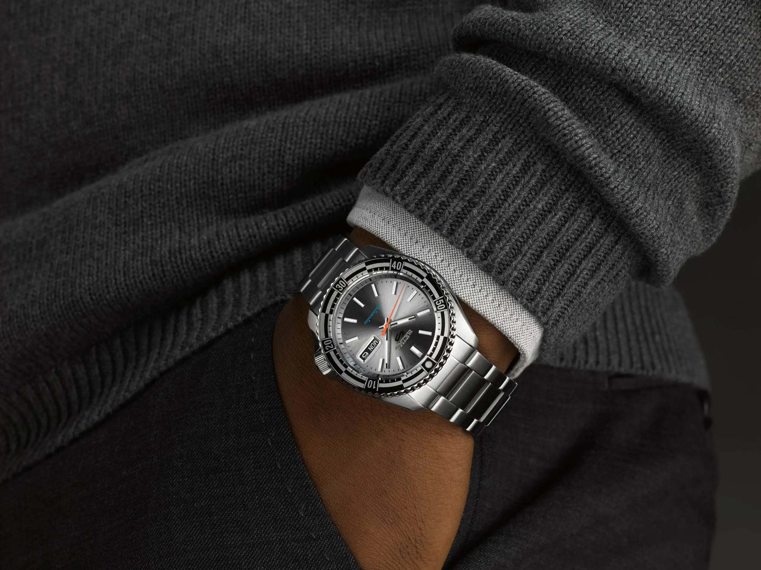 Seiko 5 Sports Rally Diver Men's Silver Automatic Watch