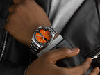 Seiko 5 Sports Men's Orange Silver Watch