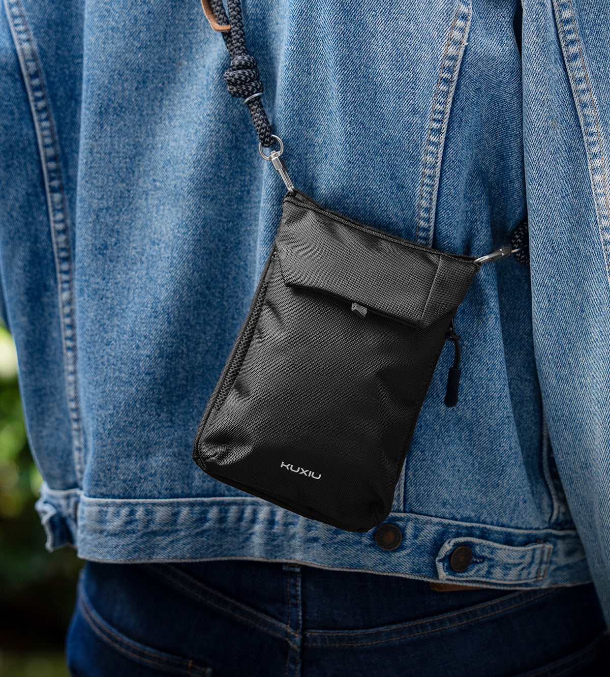 KUXIU Smart Shield Bag – RFID Blocking, Waterproof & Anti-Cut - Black