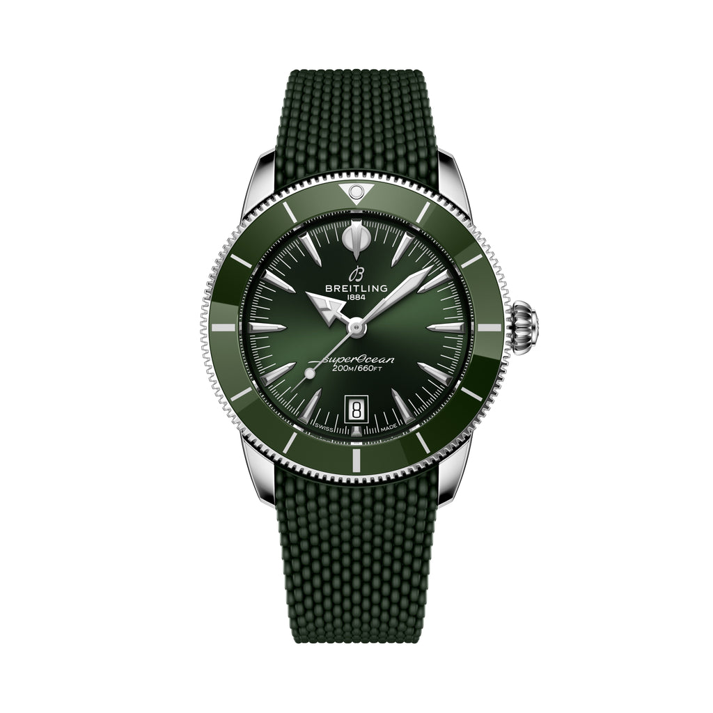 Superocean Heritage B31 Automatic | 42mm, Rubber, Green Dial