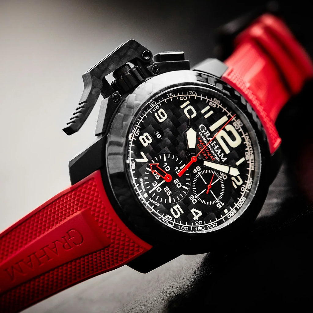 Graham Chronofighter Superlight Red Black Watch