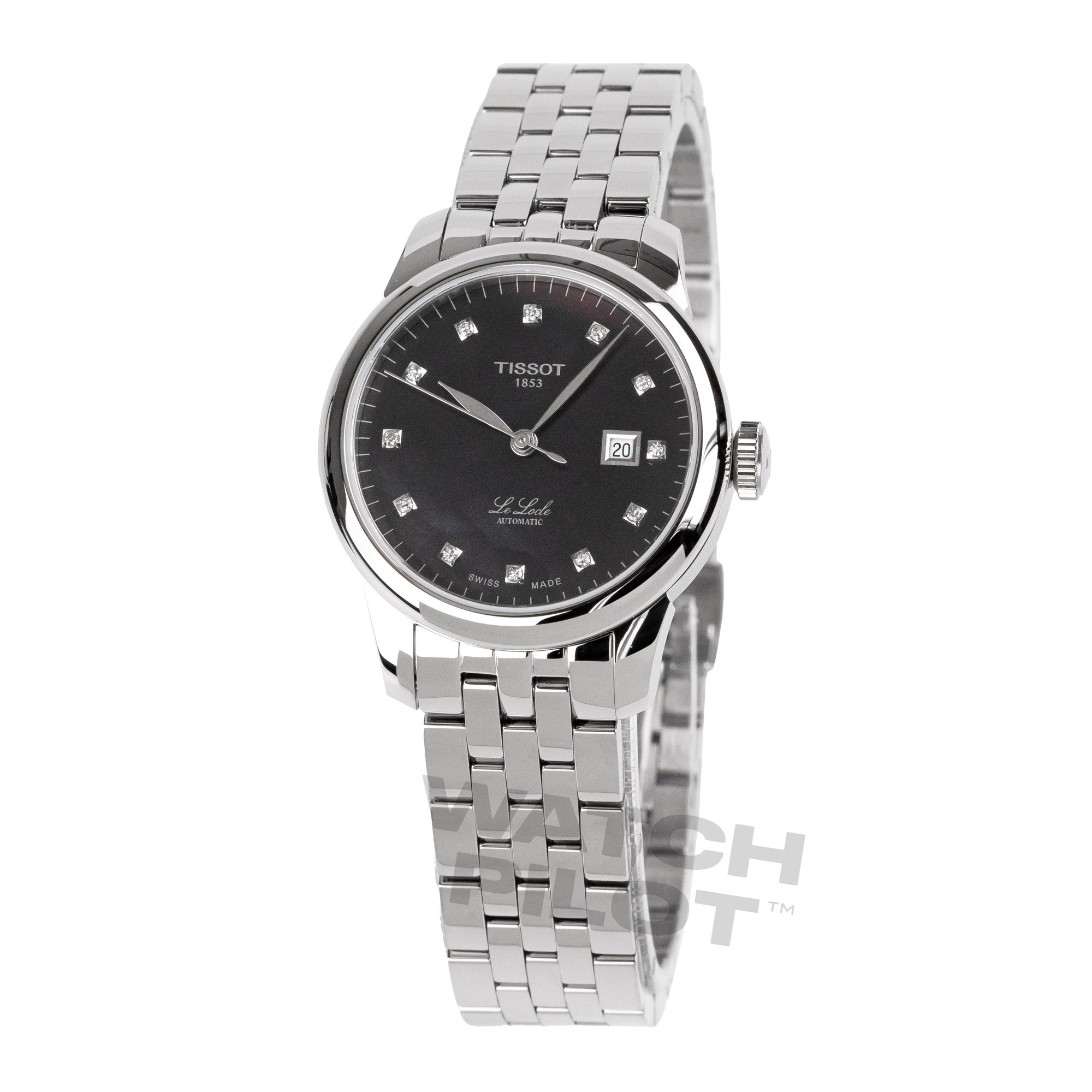 Tissot Ladies Watch Automatic Le Locle 29mm Black Diamond