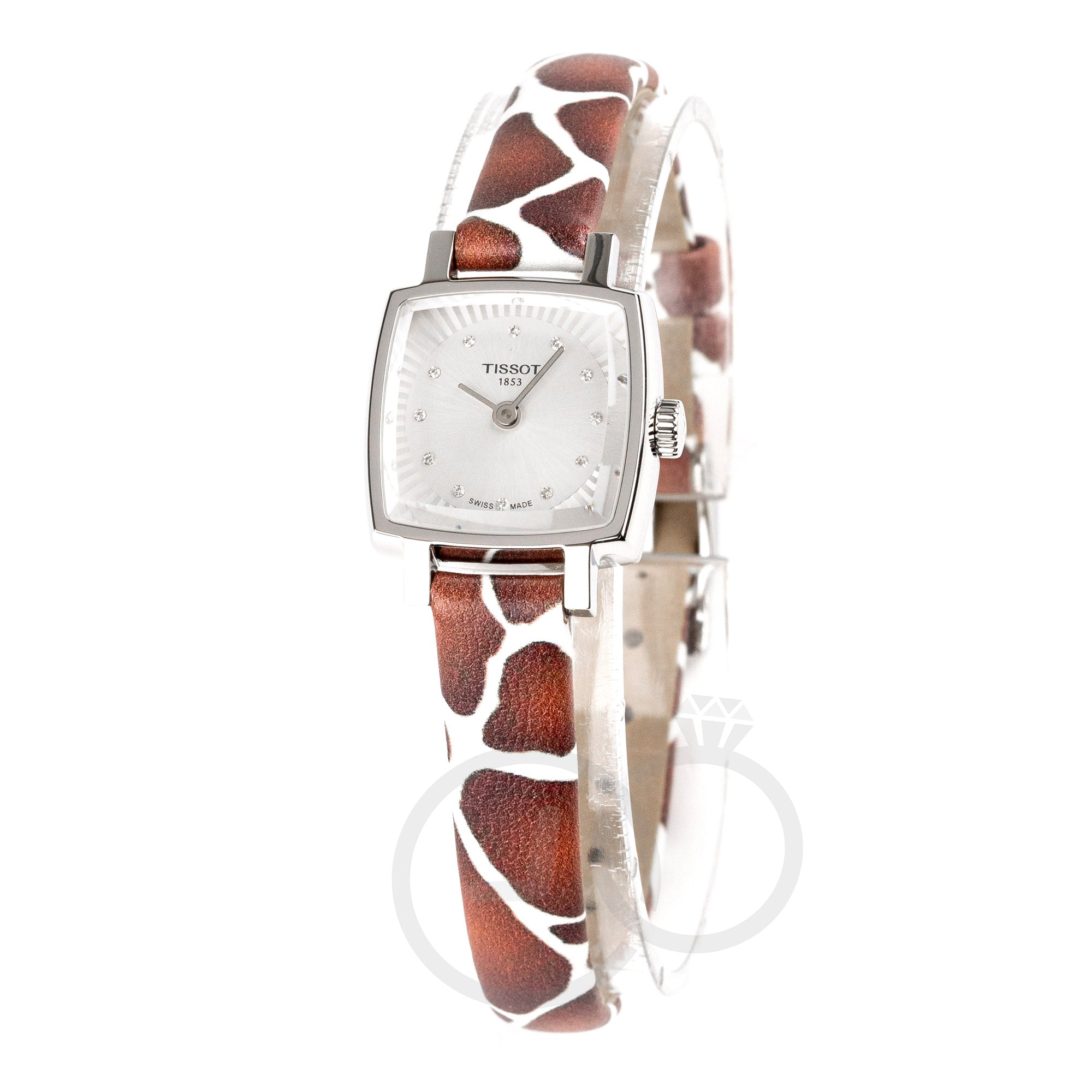 Tissot Ladies' Diamond Watch 20mm Lovely Summer Silver Brown Animal Print