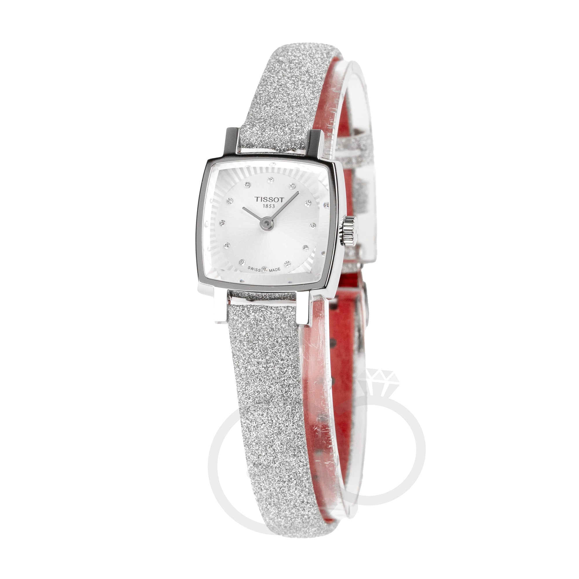 Tissot Ladies' Diamond Watch 20mm Lovely Square Festive Kit Silver