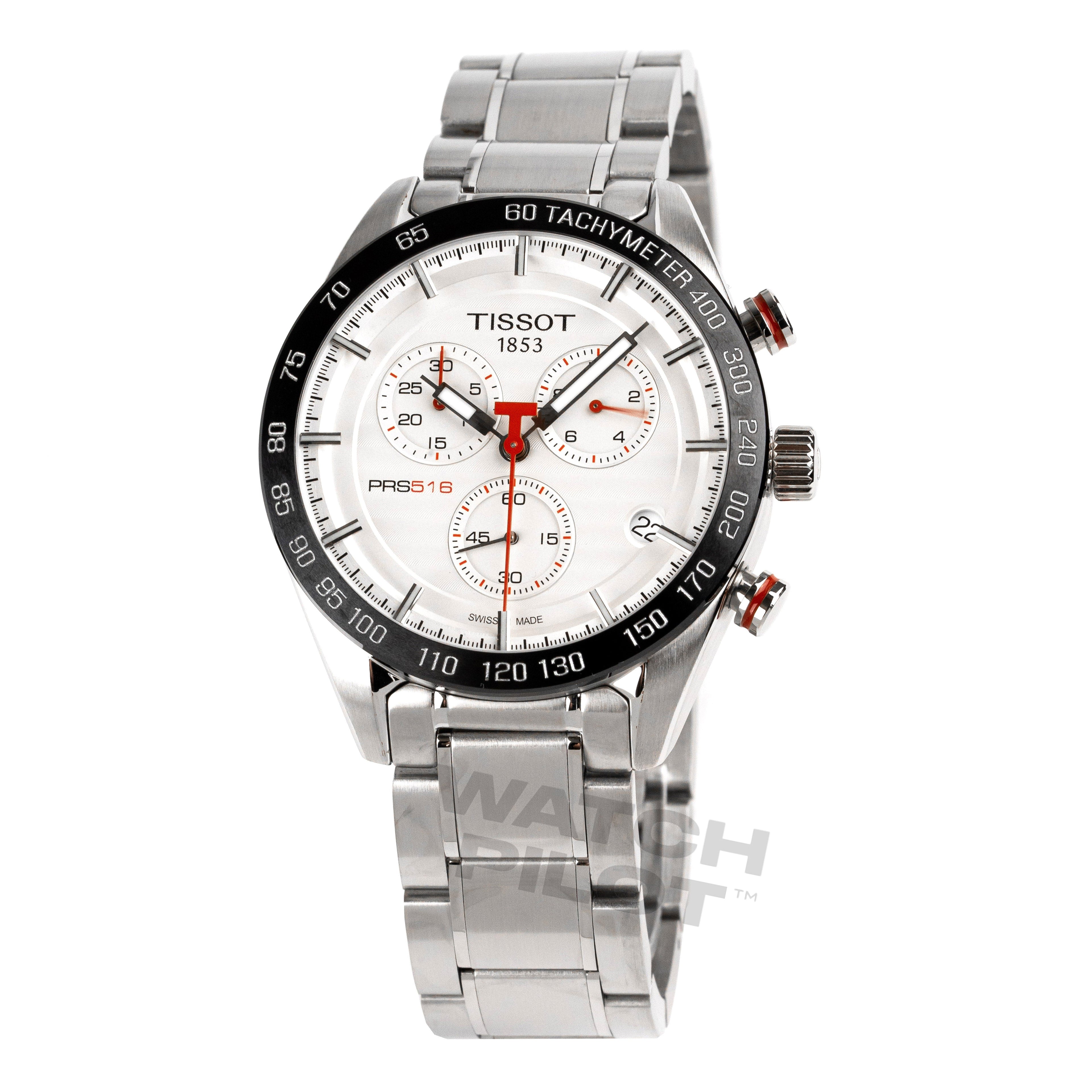 Tissot Men's Chronograph Watch PRS 516 Steel White