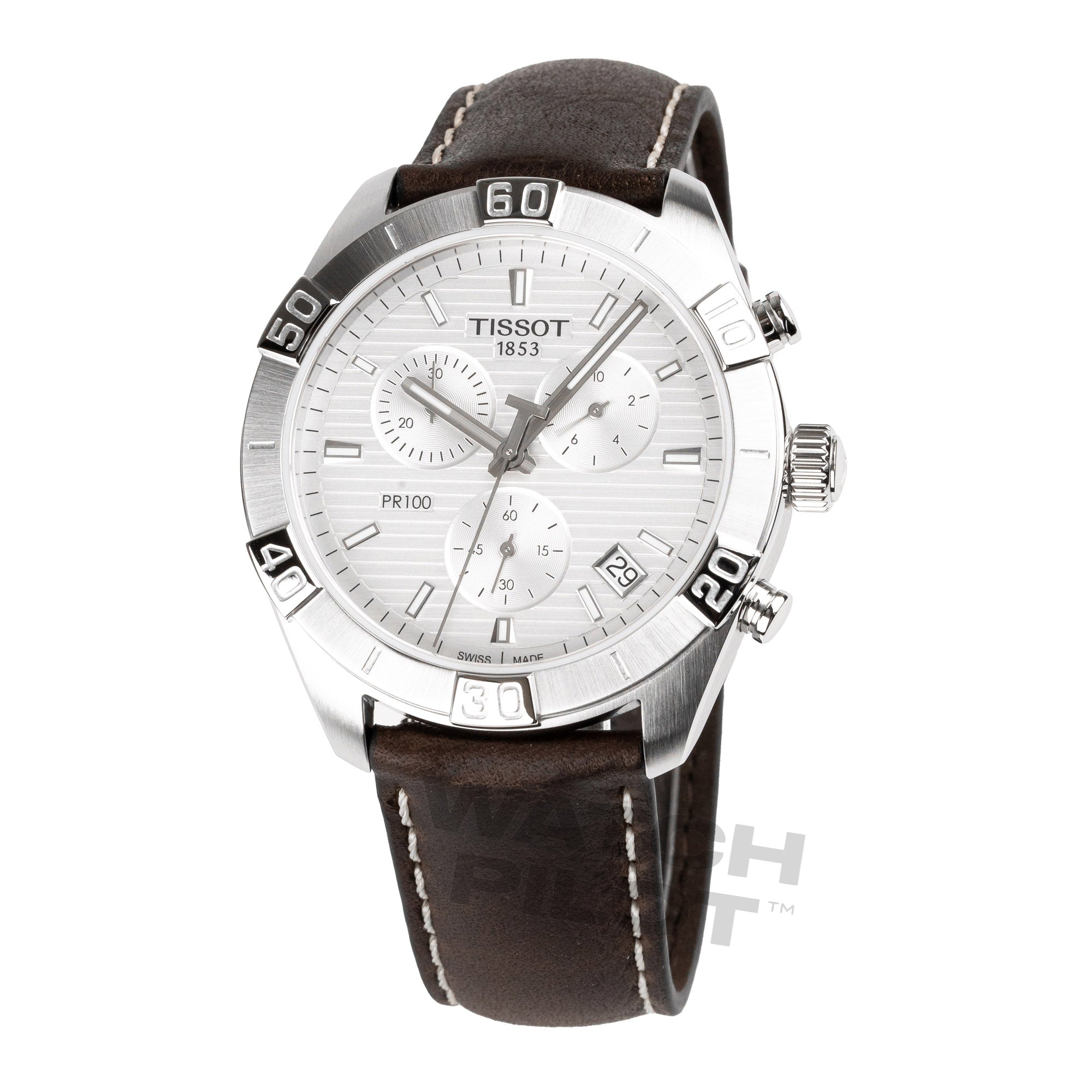 Tissot PR 100 Sport Men's Silver Brown Watch