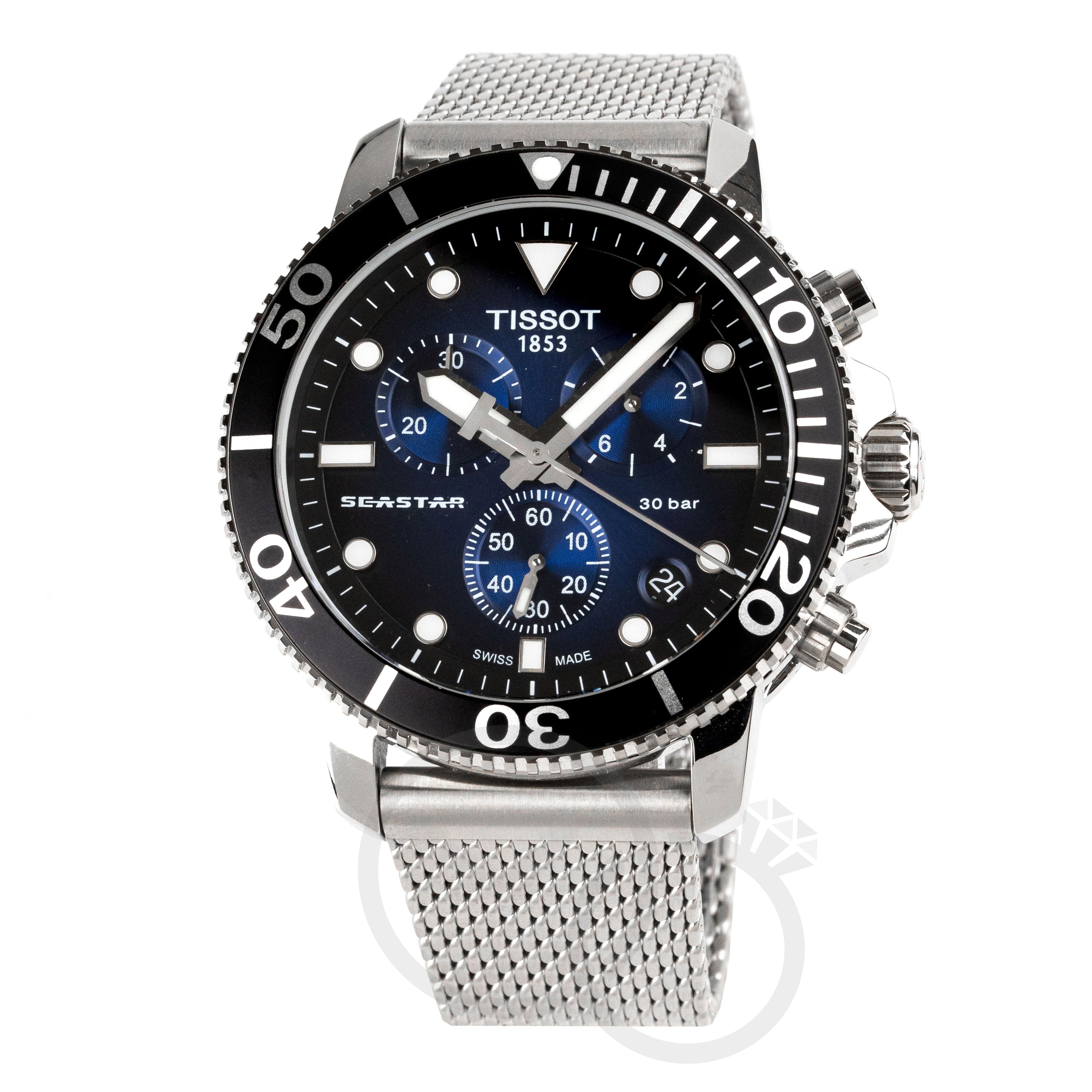 Tissot Seastar 1000 Chronograph Men's Graded Blue Watch
