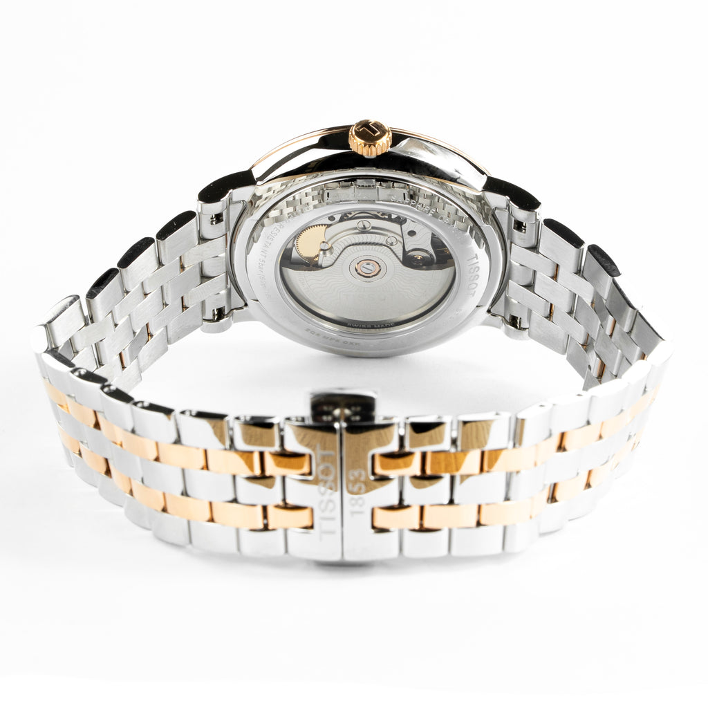 Tissot Men's Automatic Watch 40mm Carson Premium Powermatic 80 Rose Gold Two-Tone