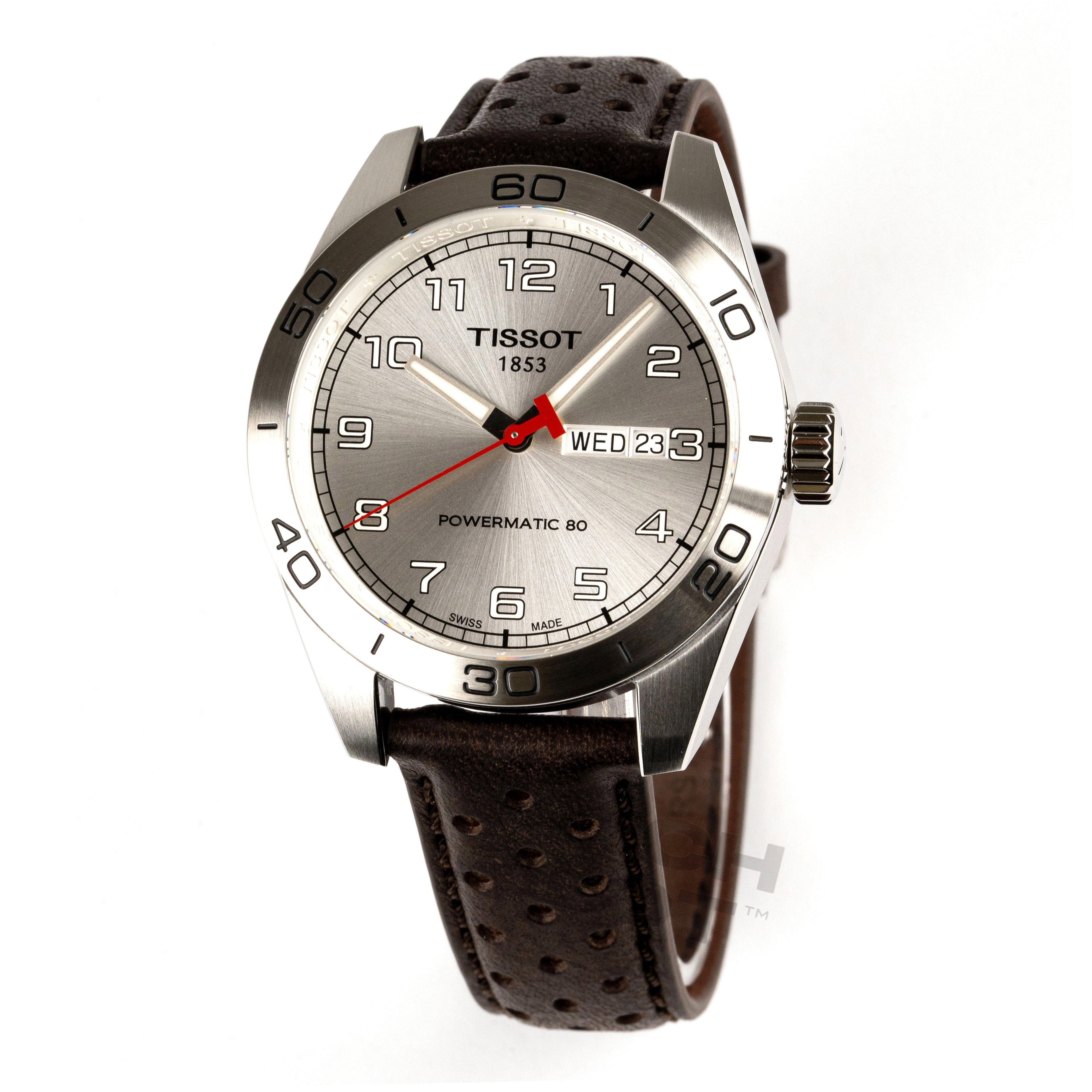 Tissot Men's Watch PRS 516 Automatic 42mm Powermatic 80 Silver Brown