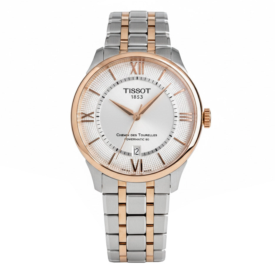 Tissot Chemin des Tourelles Powermatic 80 Men's Two-Tone Watch