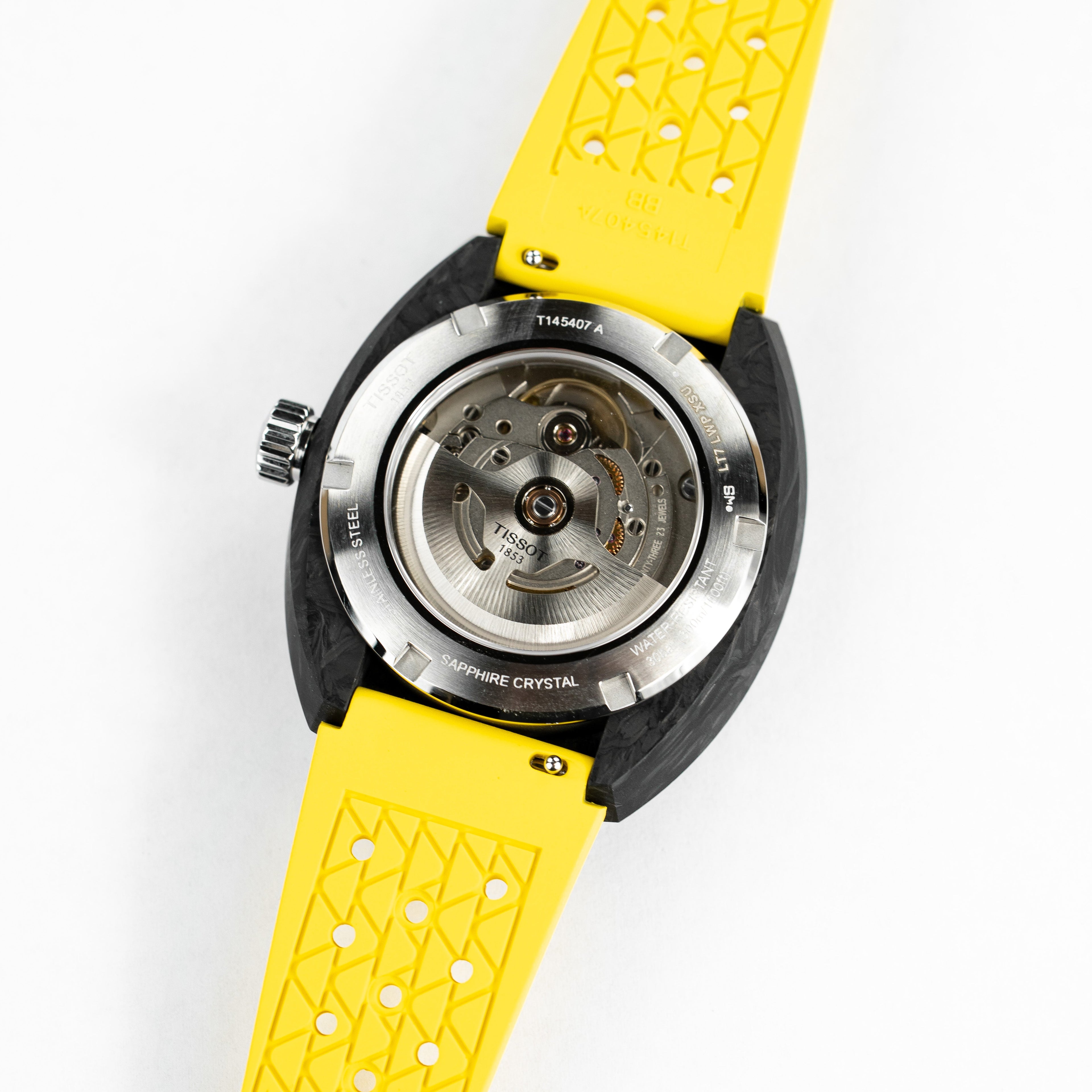 Tissot Men's Automatic Diver Watch 41mm Sideral Powermatic 80 Yellow