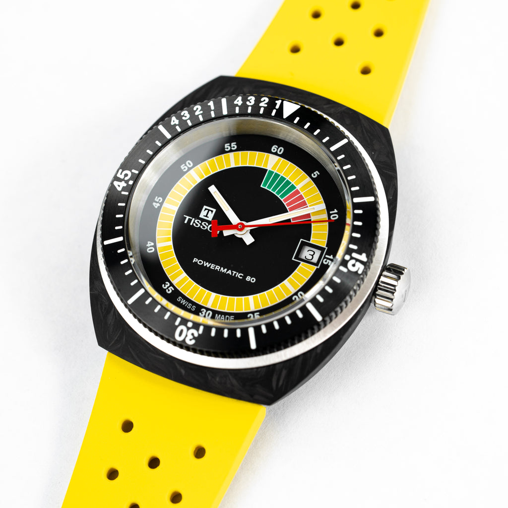 Tissot Men's Automatic Diver Watch 41mm Sideral Powermatic 80 Yellow