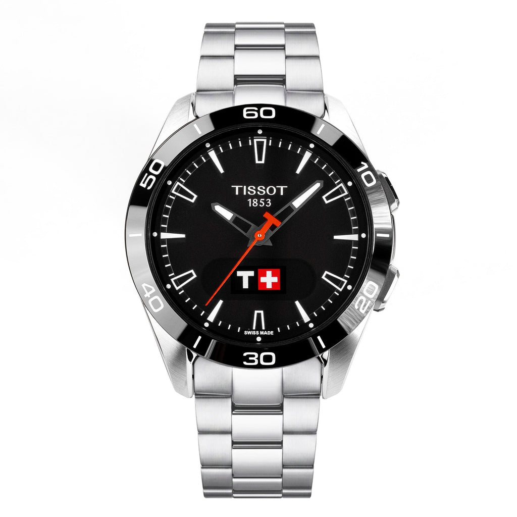 Tissot Men's Solar Smartwatch 44mm T-Touch Connect Sport Silver Black