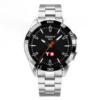 Tissot Men's Solar Smartwatch 44mm T-Touch Connect Sport Silver Black
