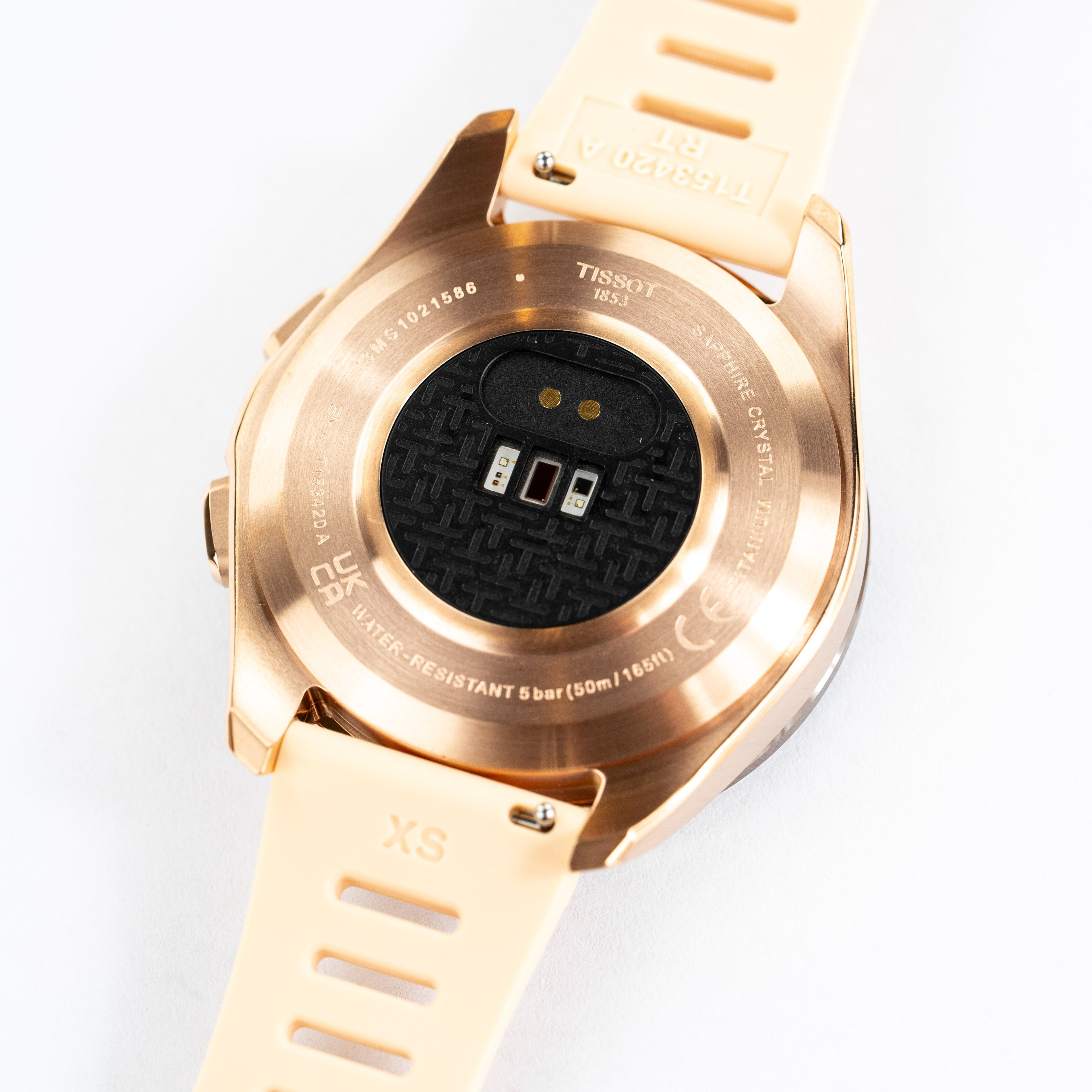 Tissot Unisex Solar Smartwatch 44mm T-Touch Connect Sport Rose Gold