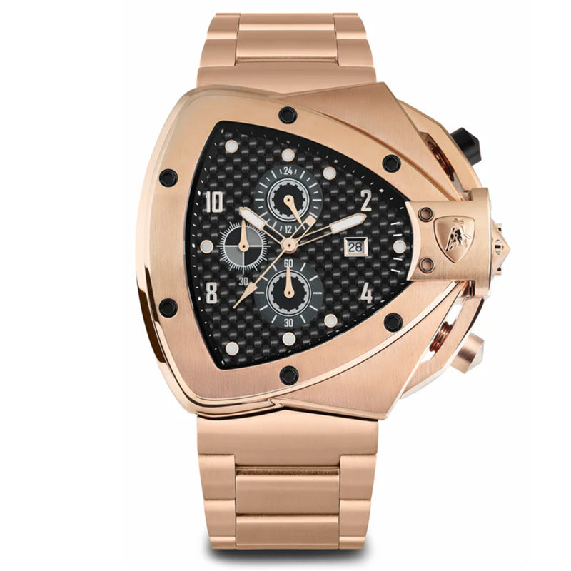 Tonino Lamborghini Men's Chronograph Watch Spyder Horizontal Rose Gold
