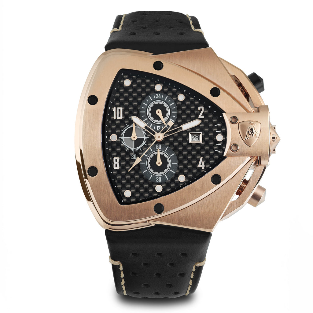 Tonino Lamborghini Spyder Horizontal Men's Rose Gold Chronograph Watch
