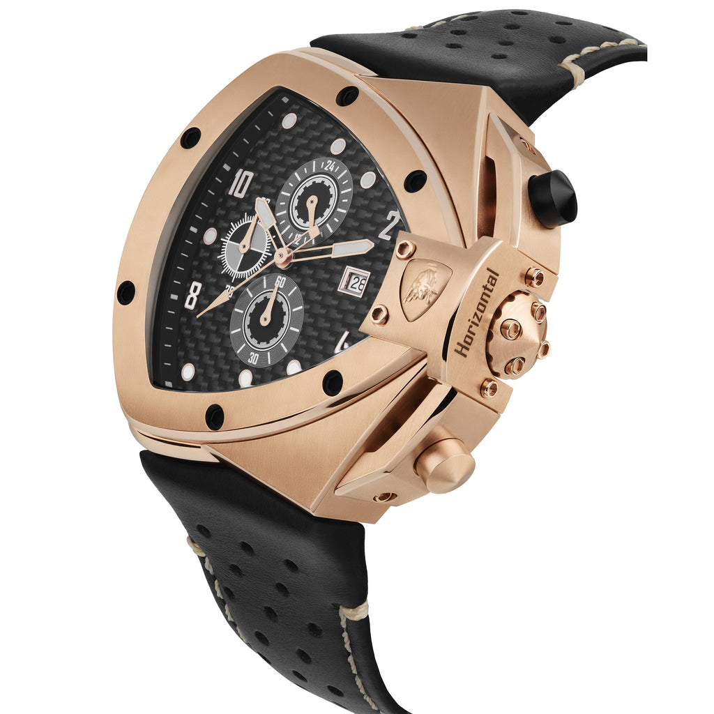 Tonino Lamborghini Spyder Horizontal Men's Rose Gold Chronograph Watch