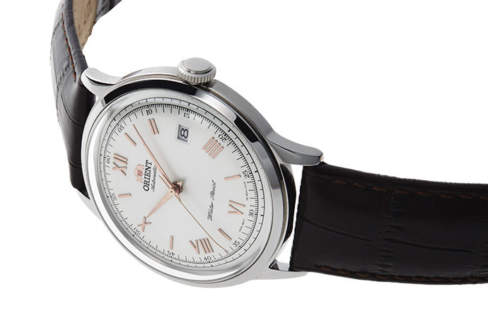 Orient 2nd Generation Bambino Men's Silver Brown Watch