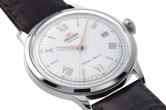 Orient 2nd Generation Bambino Men's Silver Brown Watch