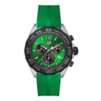 Tag Heuer Watch Formula 1 Green Rubber Strap Chronograph