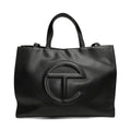 Telfar Black 'Medium Shopping Tote' Bag