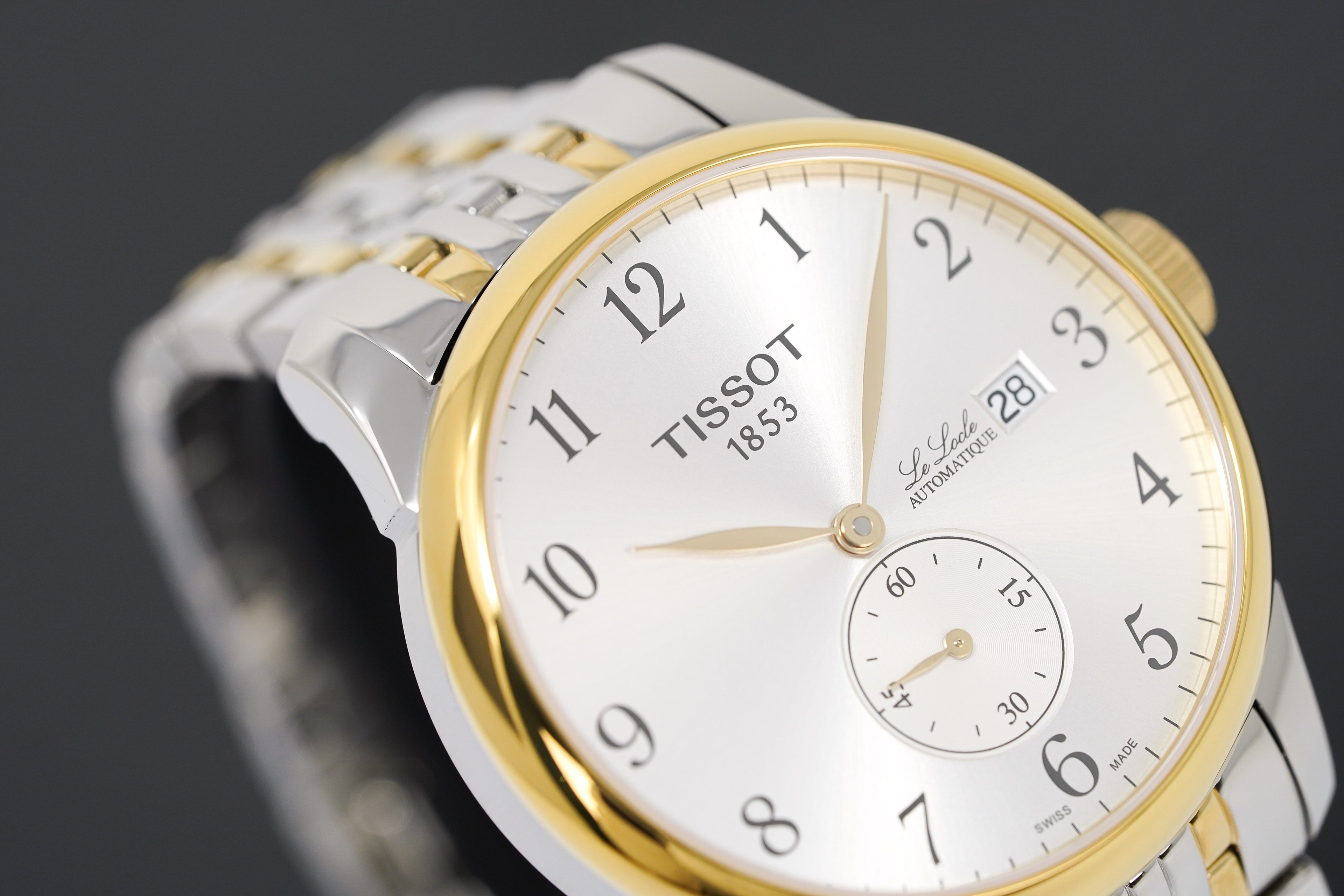Tissot Le Locle Small Seconds Men's Silver Gold Watch