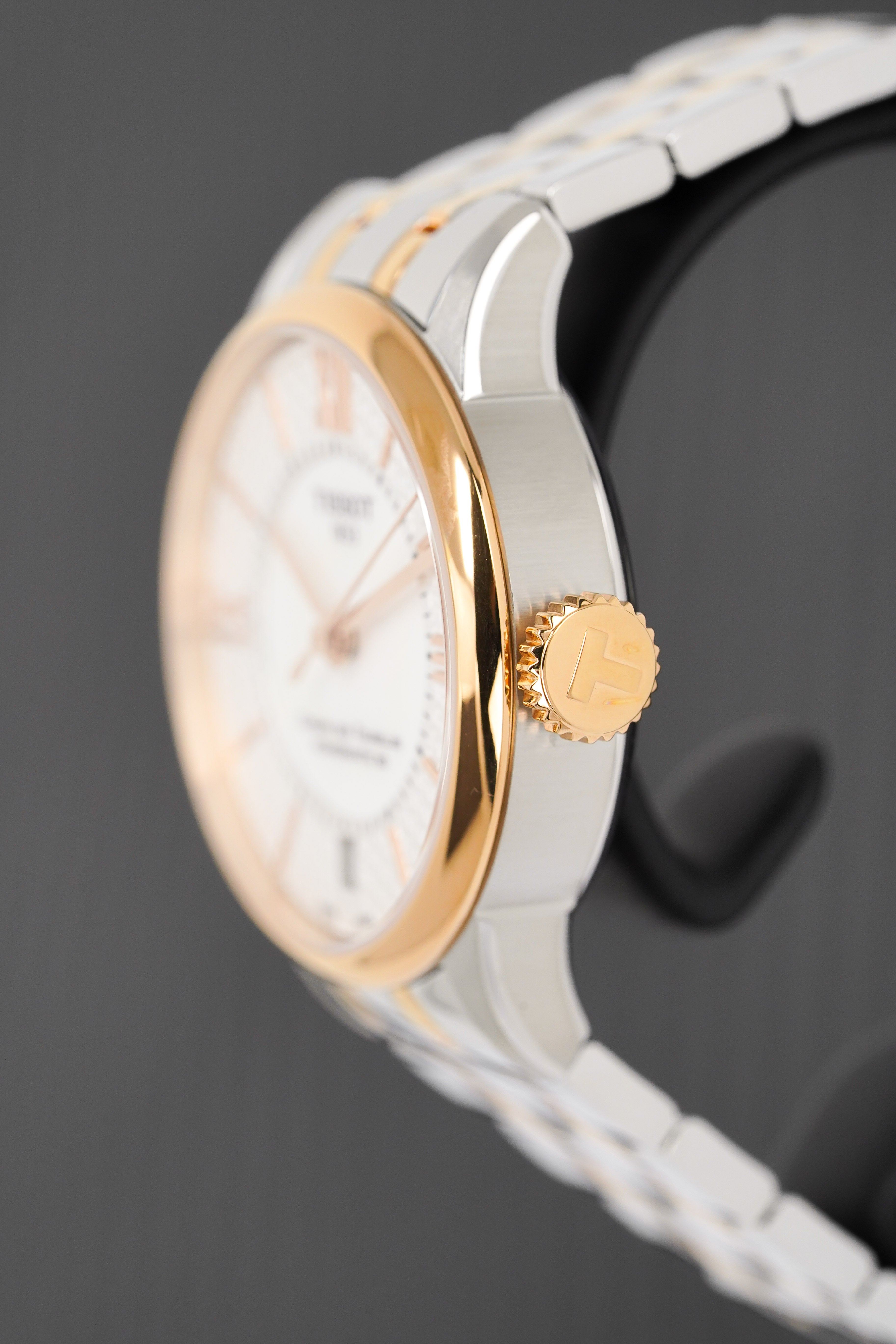 Tissot Women's Automatic Watch 32mm Chemin des Tourelles Powermatic 80 White Rose Gold