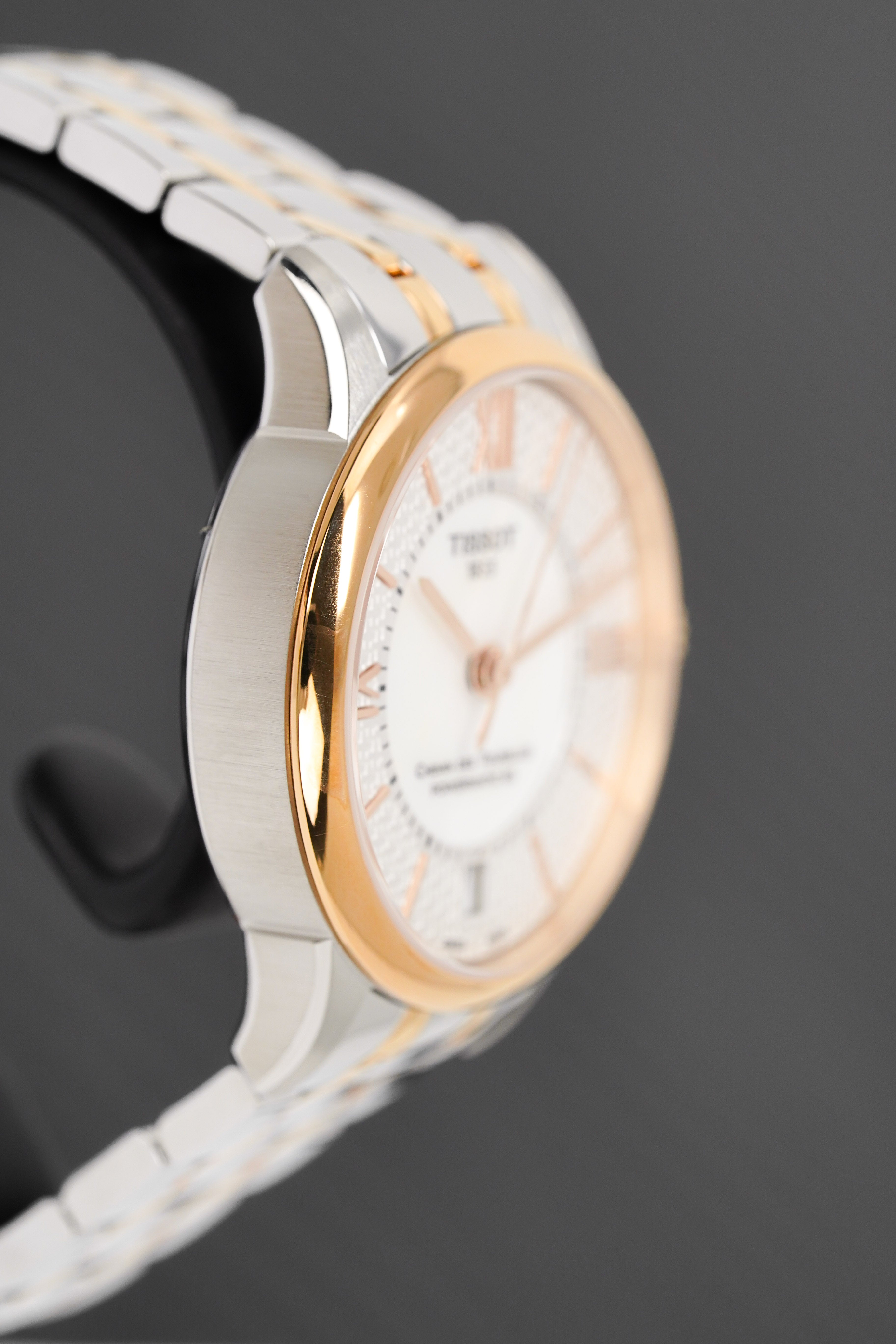 Tissot Women's Automatic Watch 32mm Chemin des Tourelles Powermatic 80 White Rose Gold