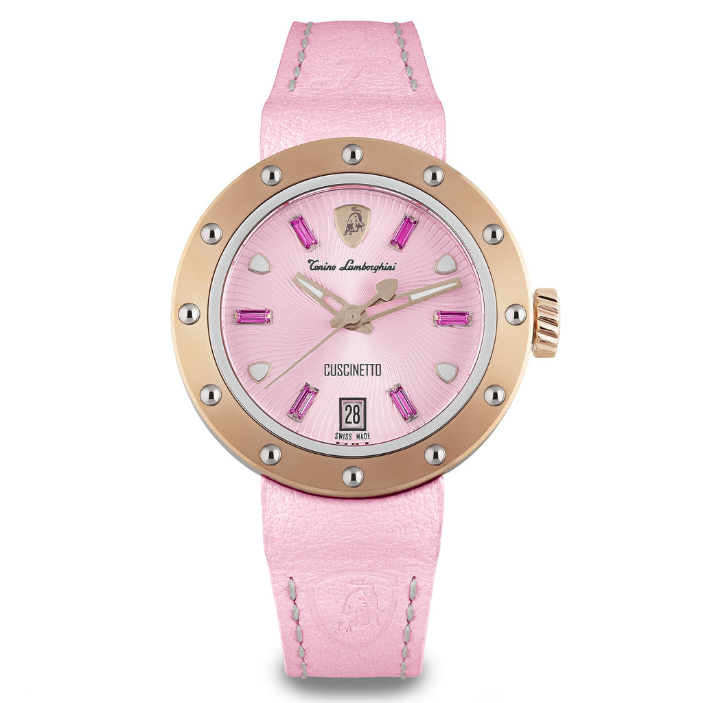 Tonino Lamborghini Cuscinetto Ladies Pink Watch