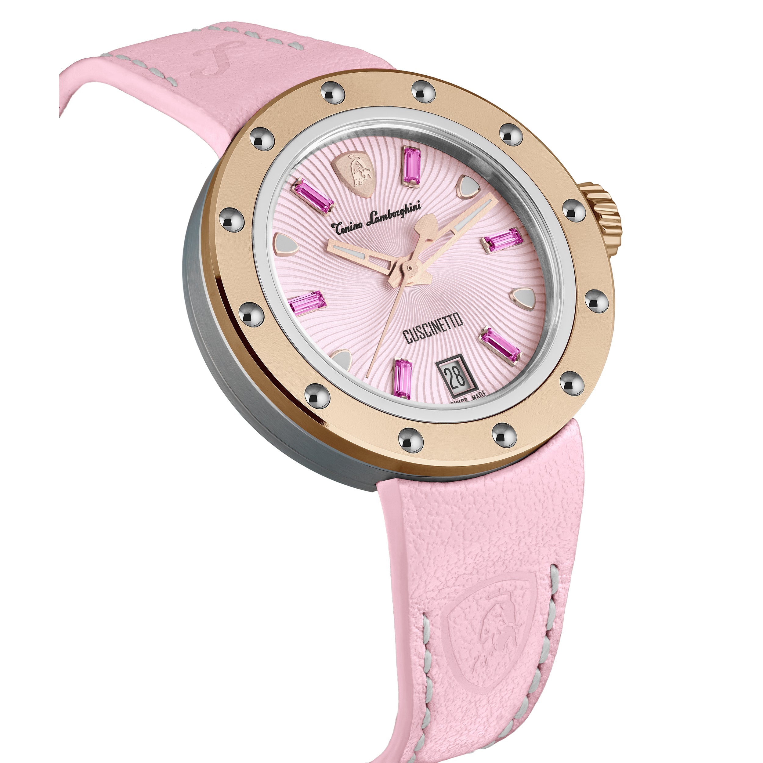 Tonino Lamborghini Cuscinetto Ladies Pink Watch