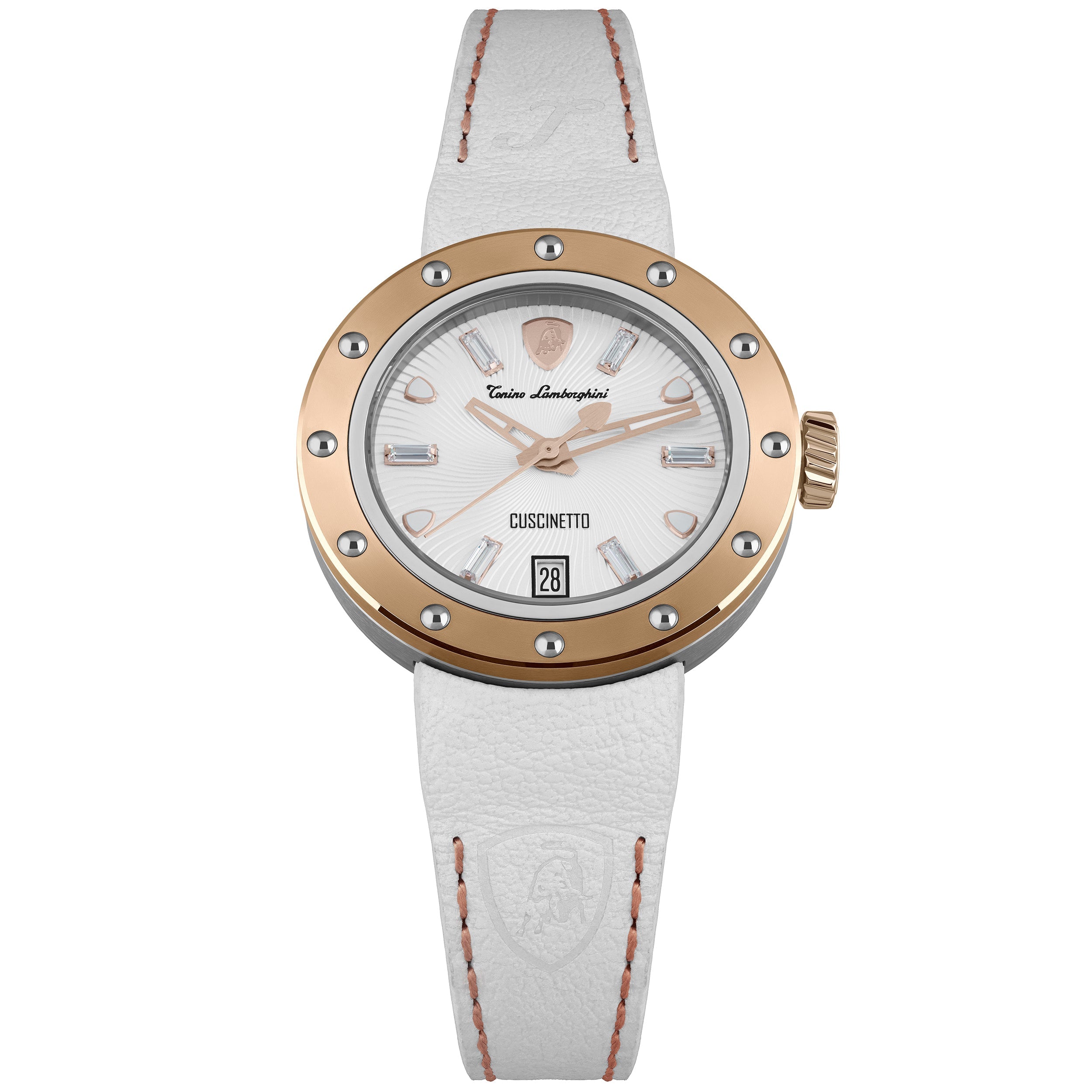 Tonino Lamborghini Cuscinetto Ladies White Watch