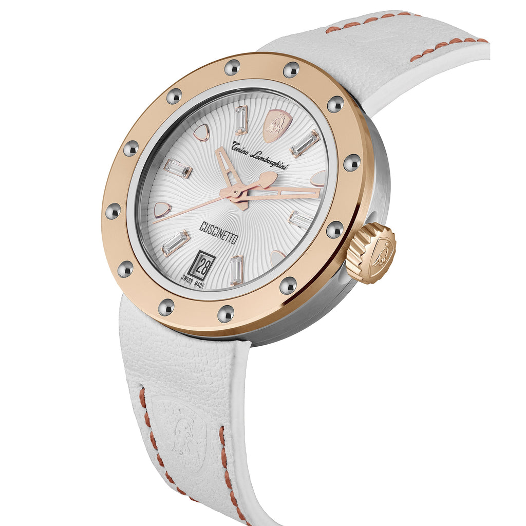 Tonino Lamborghini Cuscinetto Ladies White Watch