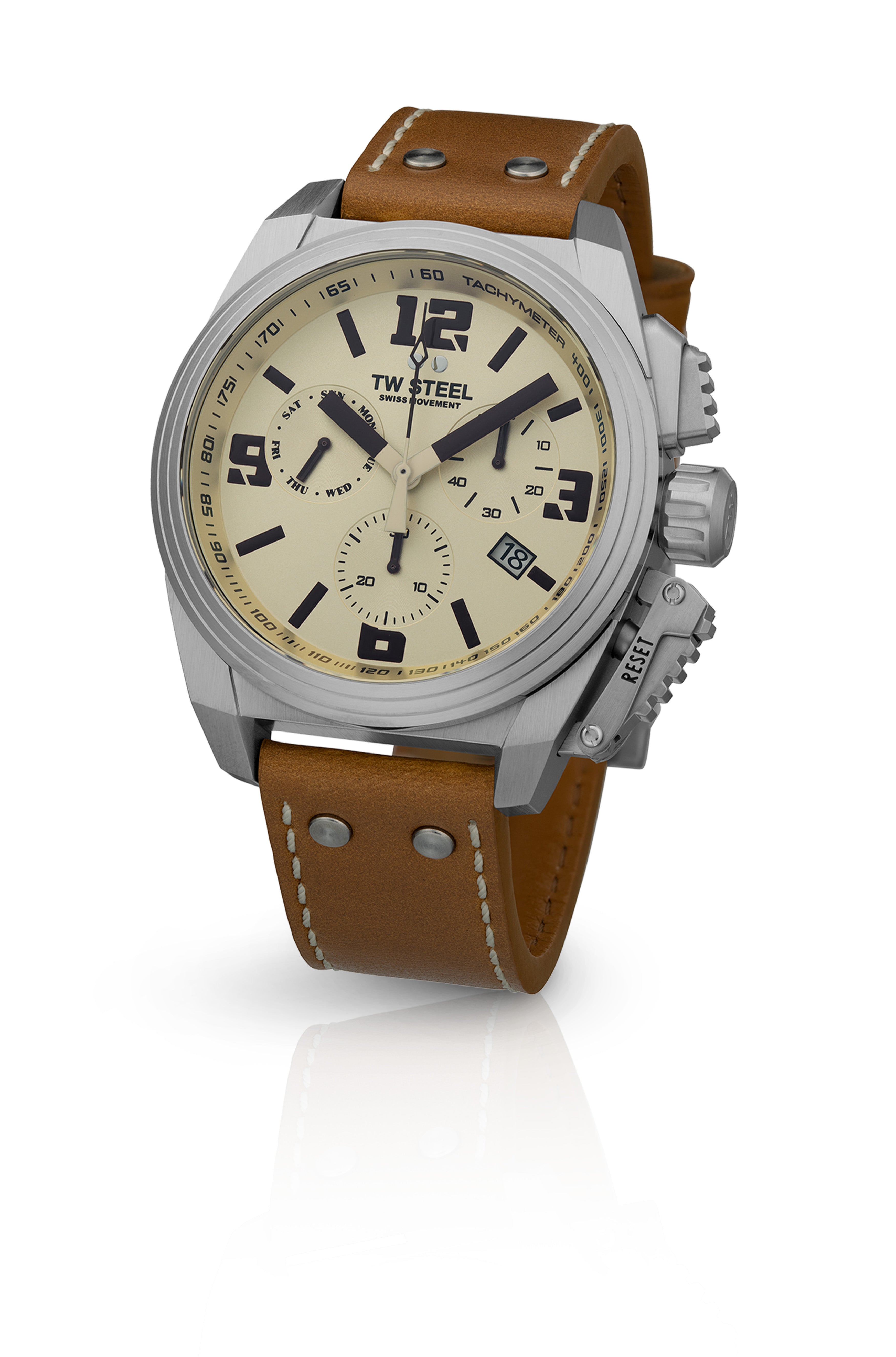 TW Steel Watch Men's Swiss Canteen Cream