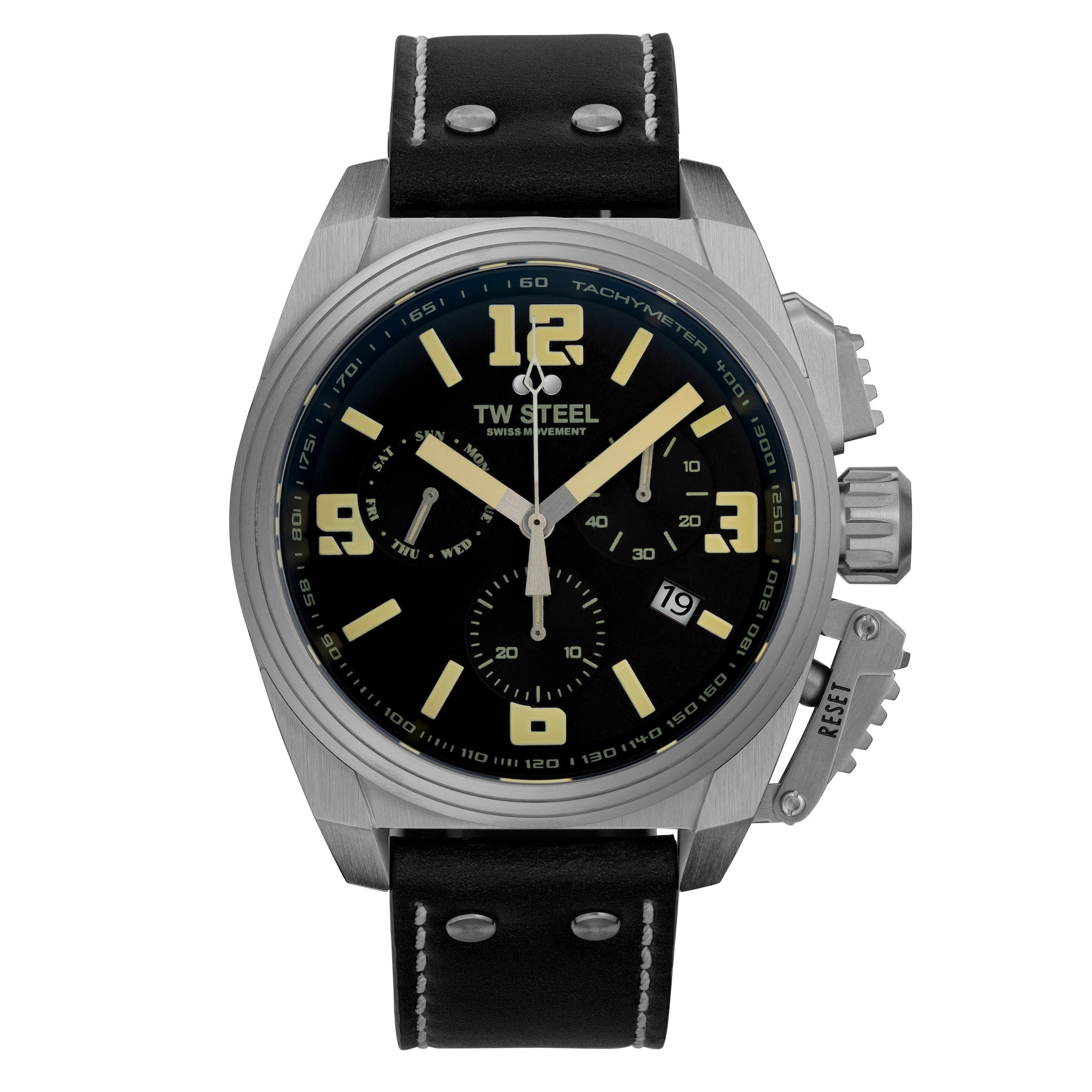 TW Steel Watch Swiss Canteen Chronograph Black