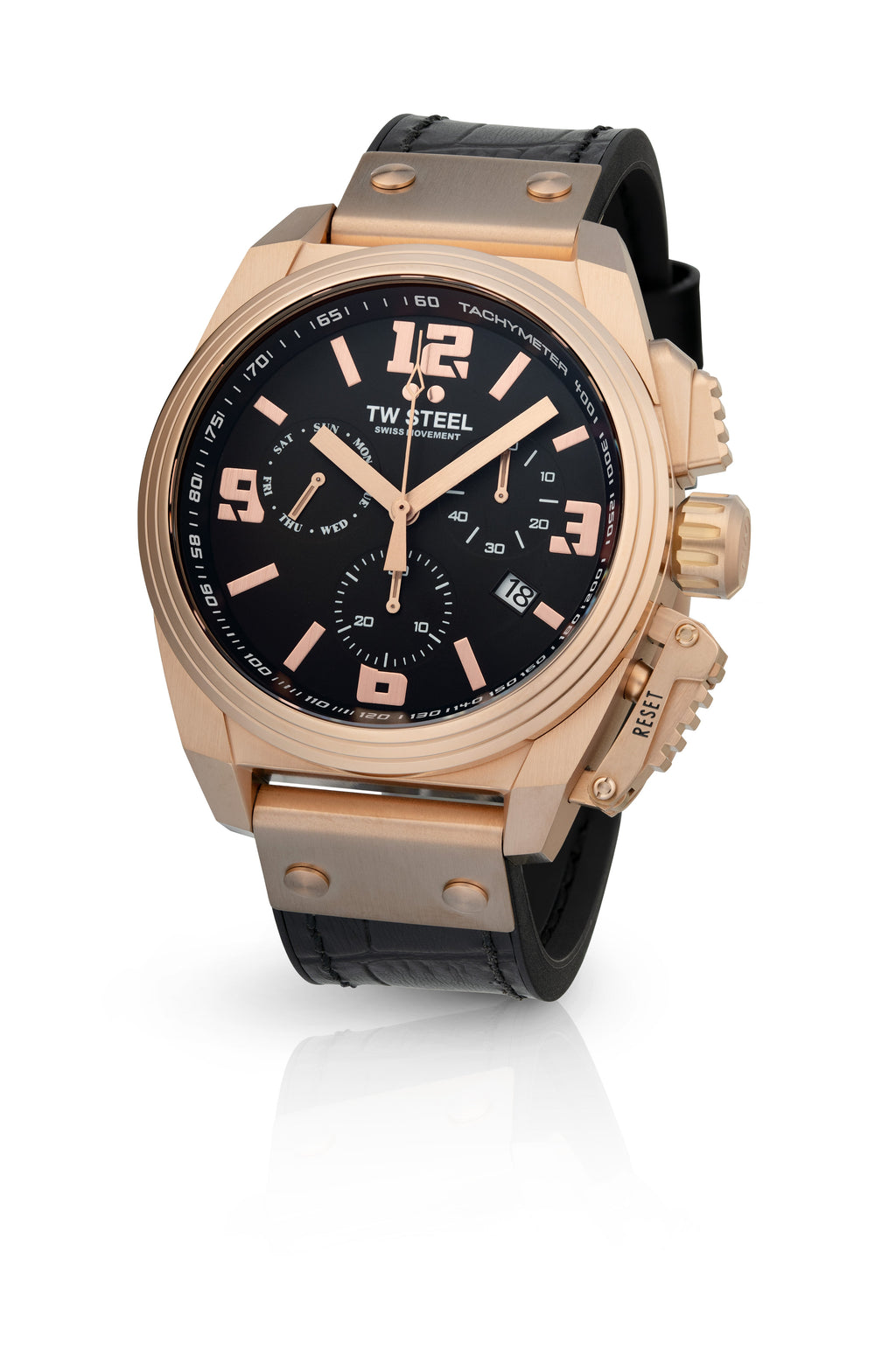 TW Steel Watch Swiss Canteen Chronograph Rose Gold