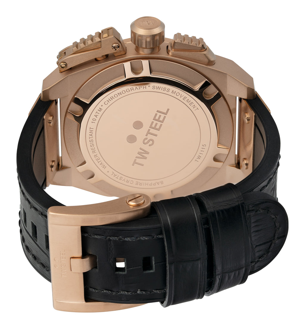 TW Steel Watch Swiss Canteen Chronograph Rose Gold