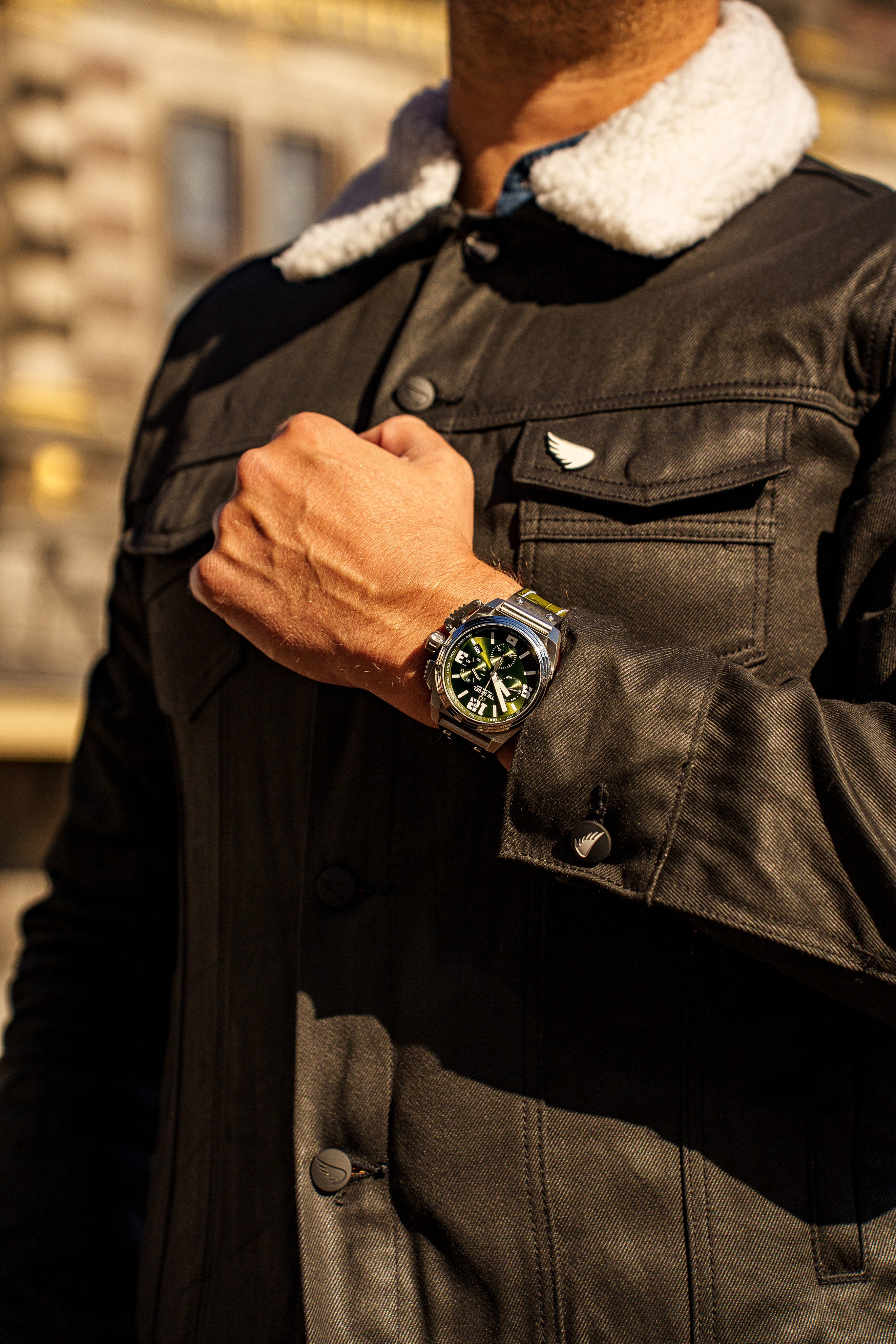 TW Steel Watch Swiss Canteen Chronograph Green