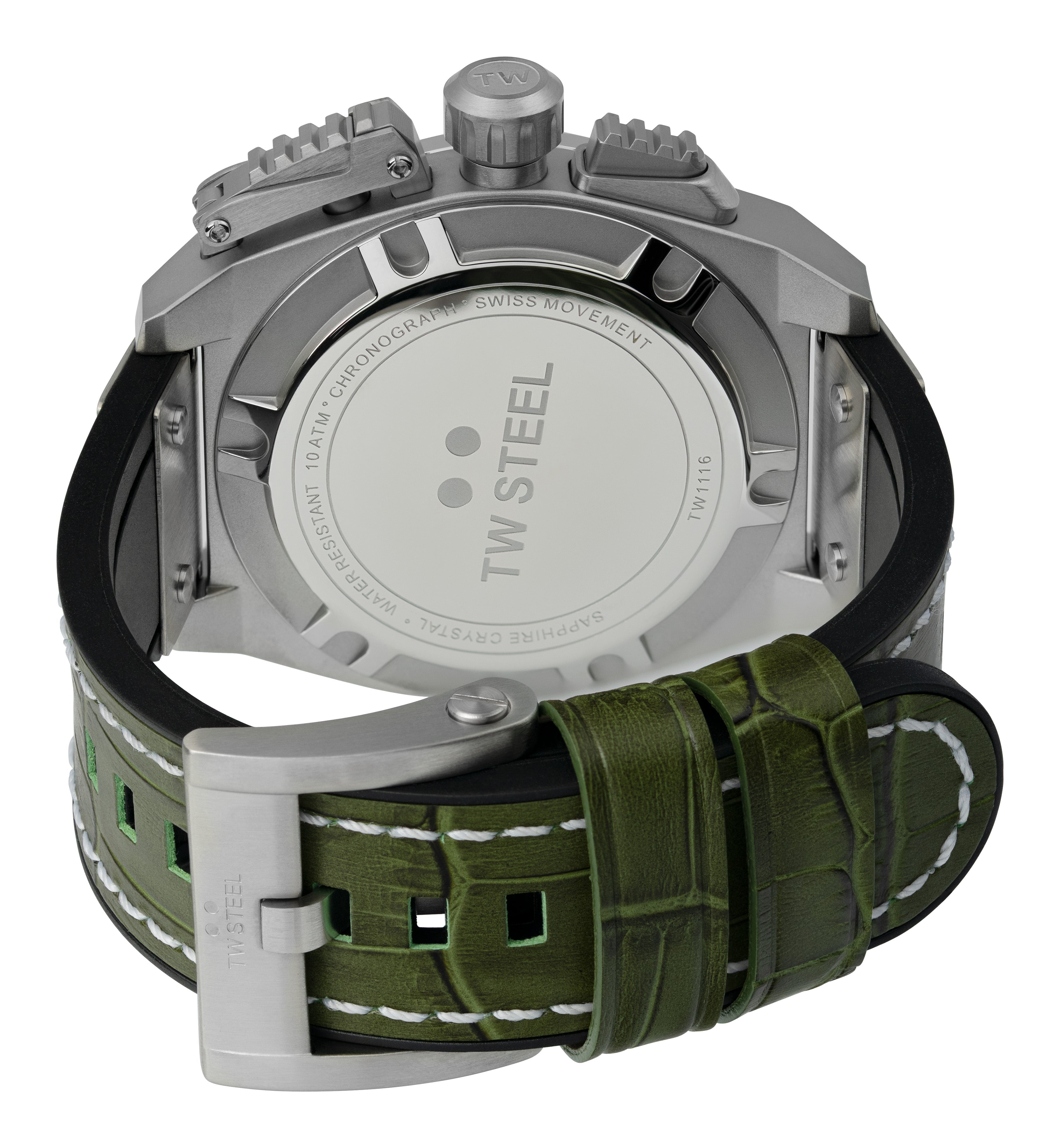 TW Steel Watch Swiss Canteen Chronograph Green