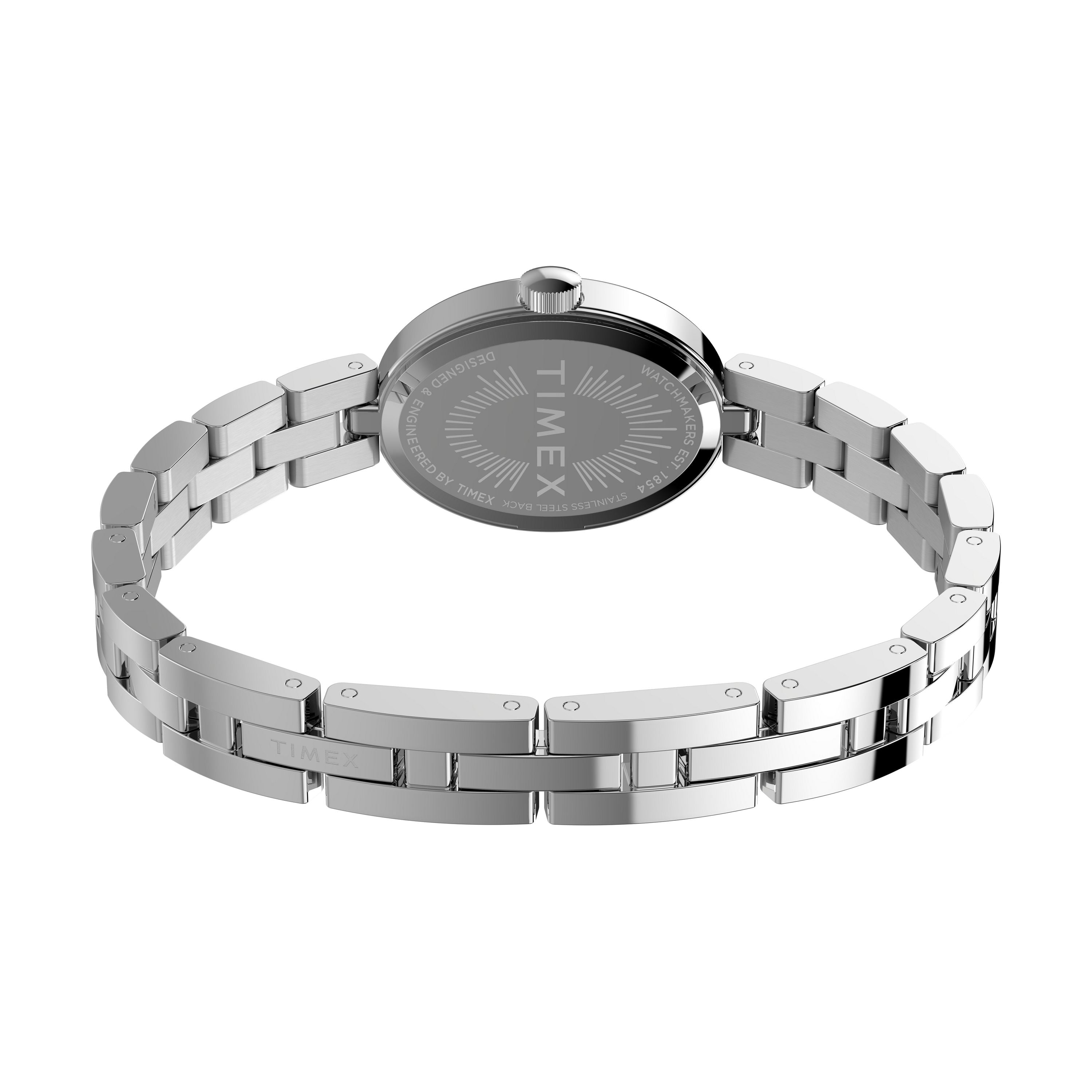 Cavatina Silver-tone Case and Bracelet with Aquamarine Dial