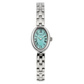 Cavatina Silver-tone Case and Bracelet with Aquamarine Dial