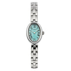 Cavatina Silver-tone Case and Bracelet with Aquamarine Dial