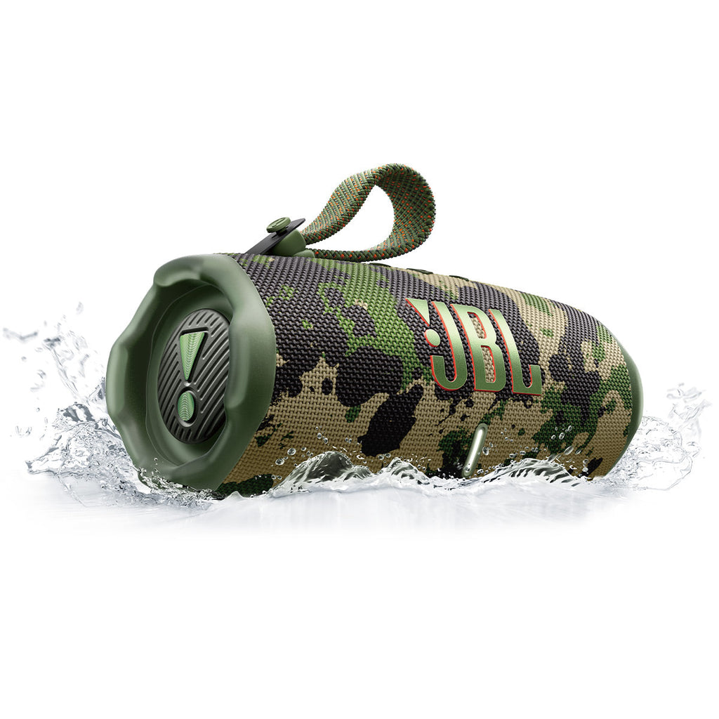 JBL Charge 6 Waterproof Portable Speaker Bundle with gSport Silicone Sleeve (Camo)