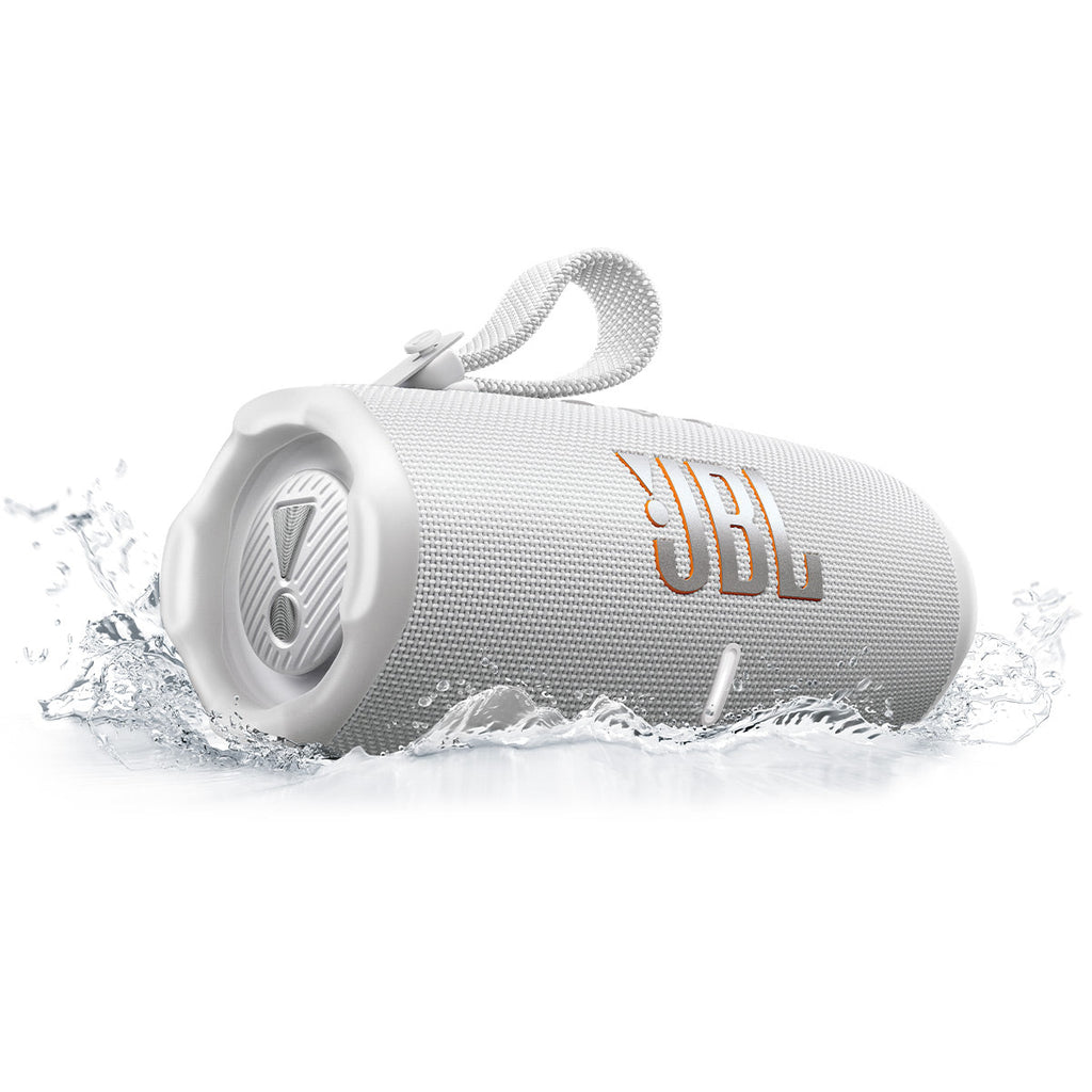 JBL Charge 6 Waterproof Portable Speaker Bundle with gSport Silicone Sleeve (White)