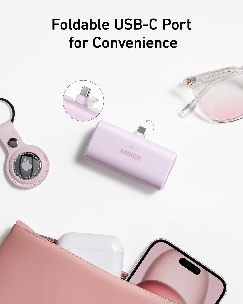 Anker Nano Power Bank (22.5W, Built-In USB-C Connector) and Sport X10
