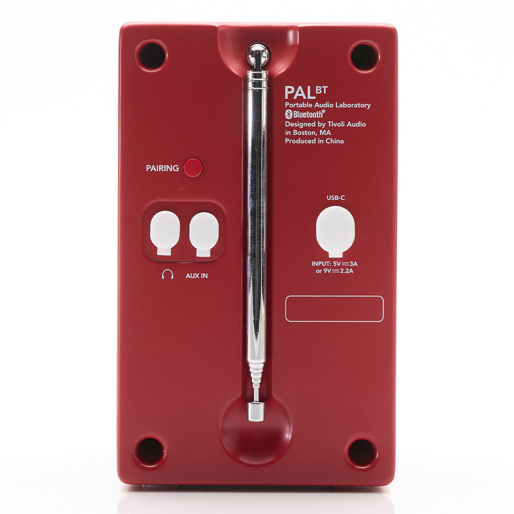 Tivoli Audio PAL BT Bluetooth FM Portable Radio and Speaker - Gen 3 (Red)