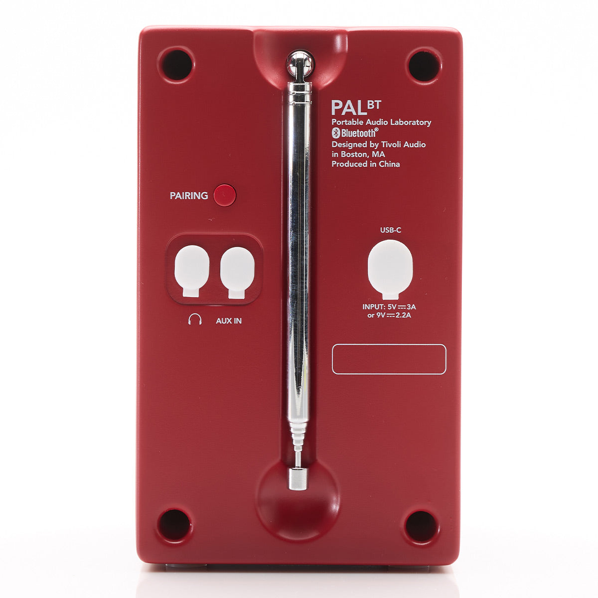 Tivoli Audio PAL BT Bluetooth FM Portable Radio and Speaker - Gen 3 (Red)