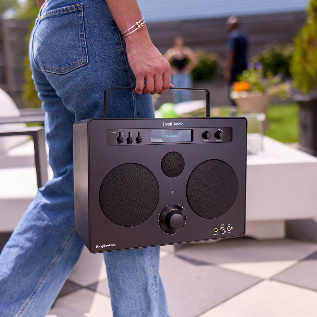 Tivoli Audio Songbook MAX Bluetooth Speaker with Built-In Pre-Amp and Carrying Handle (Black)